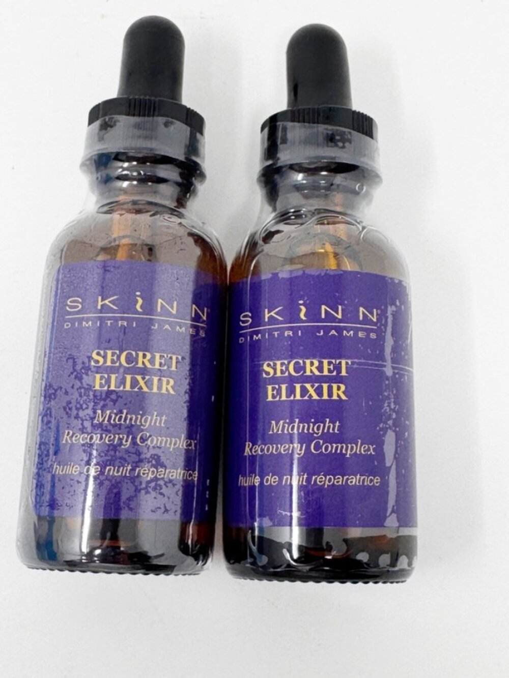 Lot 2  Skinn Secret Elixir MIDNIGHT RECOVERY COMPLEX   Dimitri James   NEW